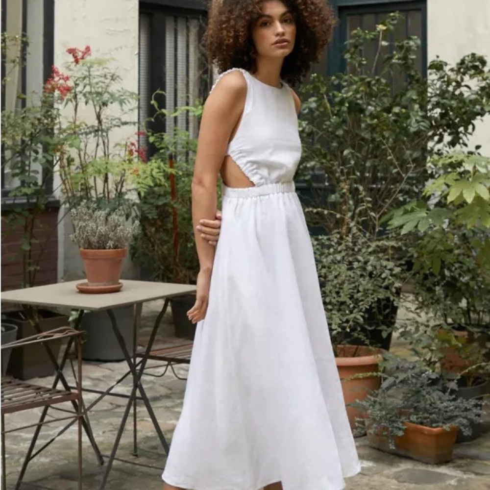 Pixie market beatrice linen dress xs